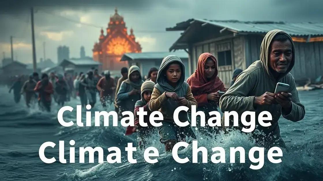 Impact of climate change on displacement