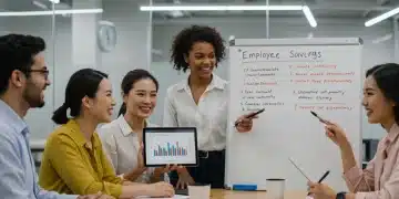 Employees discussing financial savings from lesser-known perks