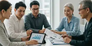 Financial advisor explaining estate planning documents to a diverse family in 2025