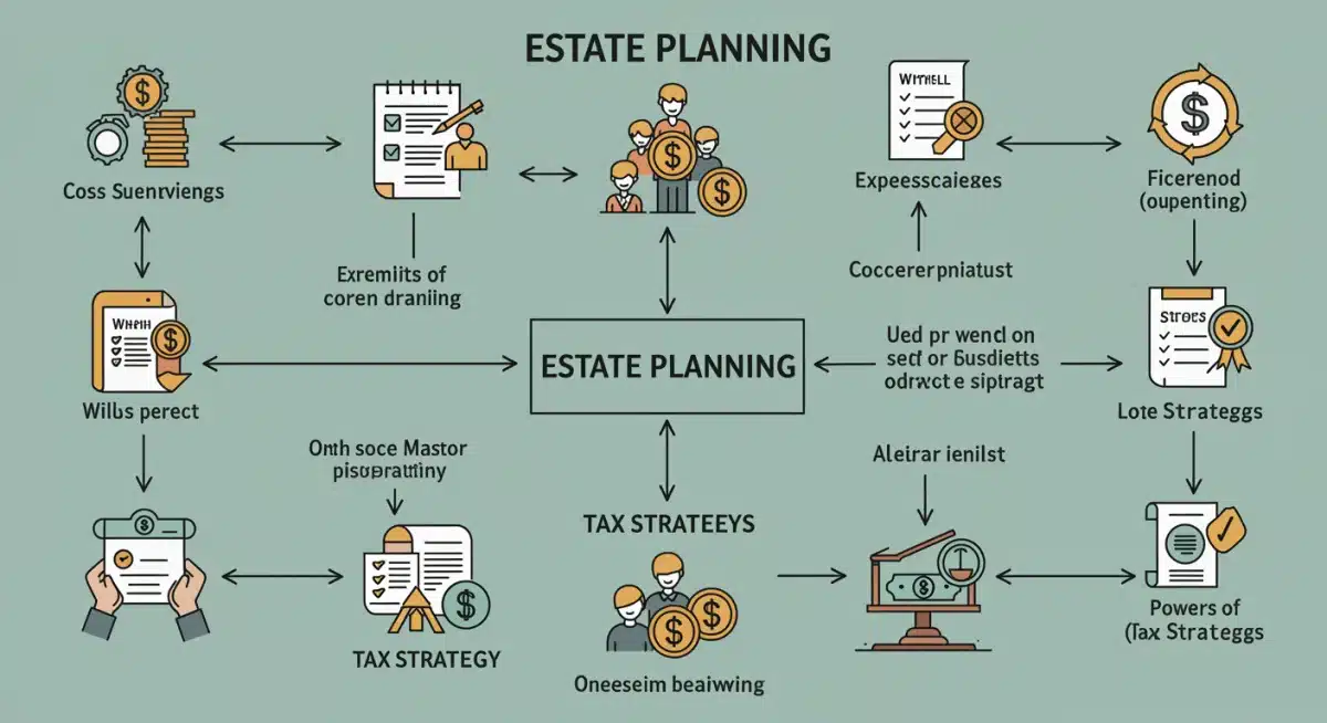 Infographic detailing components of comprehensive estate planning strategies