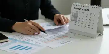 Person reviewing financial documents for a 3-month financial health check