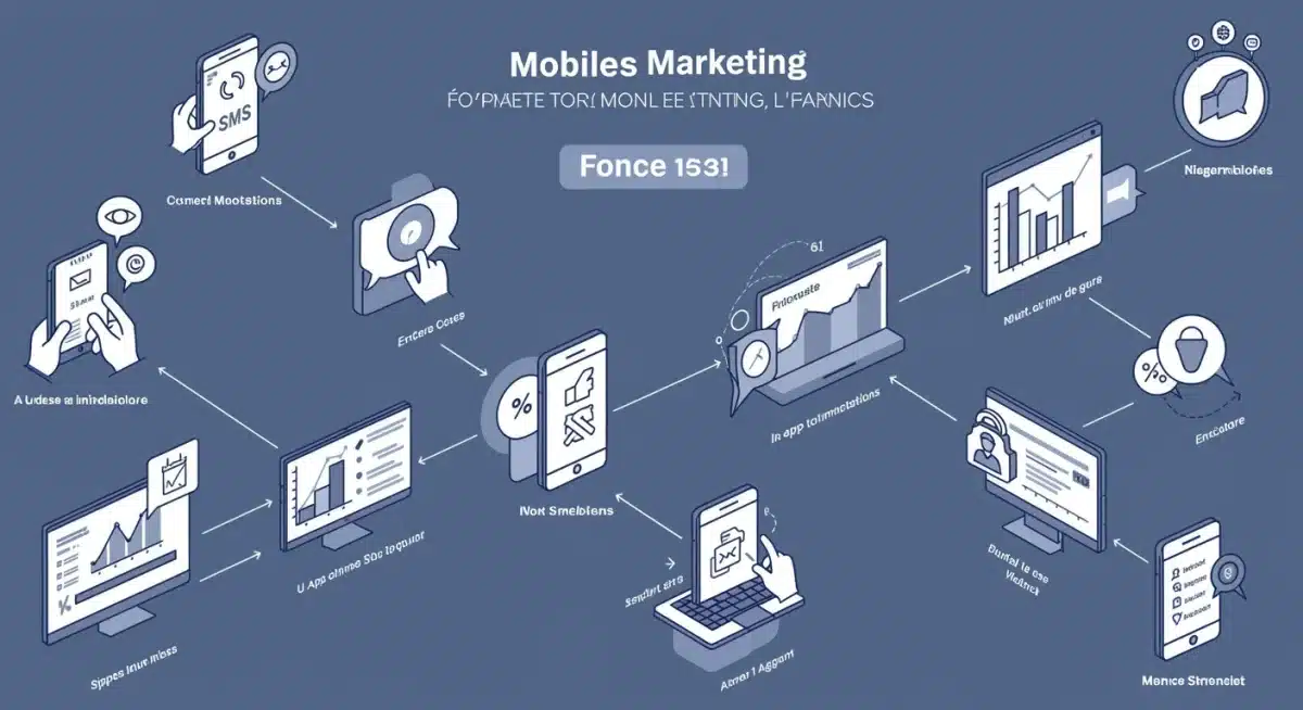 Infographie des canaux de marketing mobile en France
