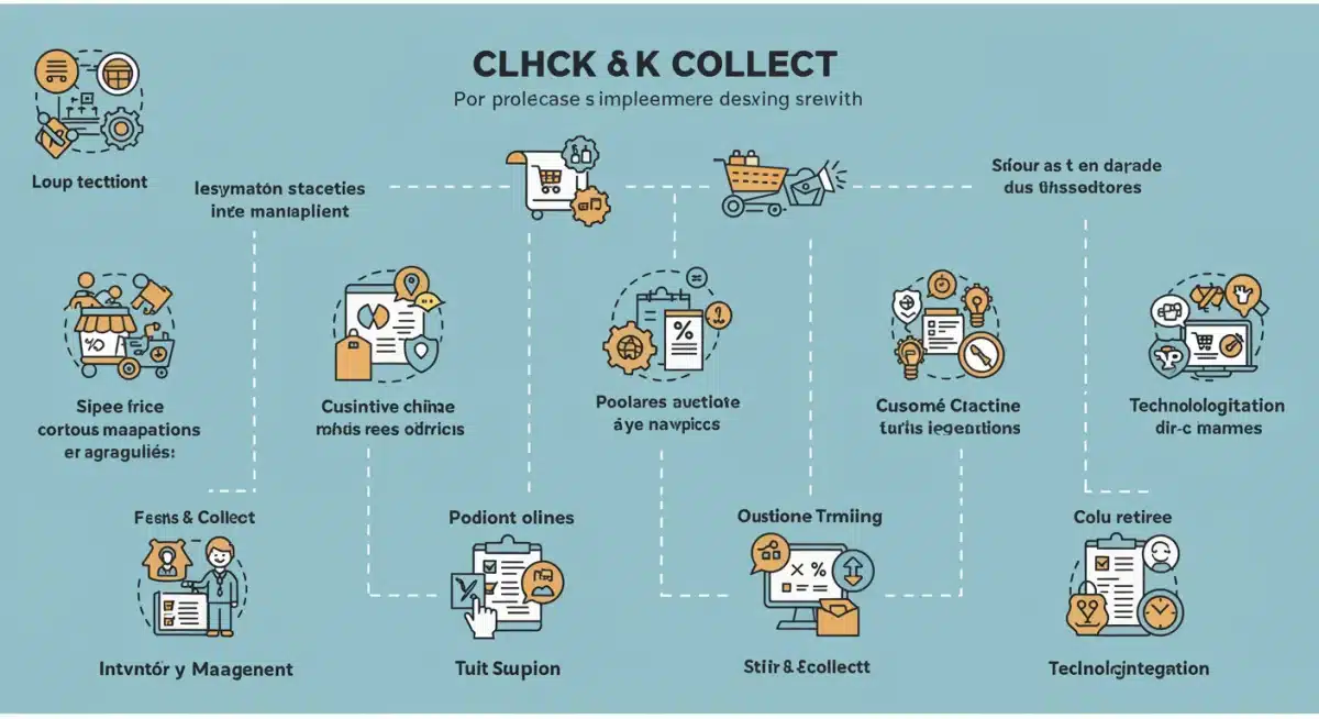 Infographie des défis et solutions pour le service Click & Collect