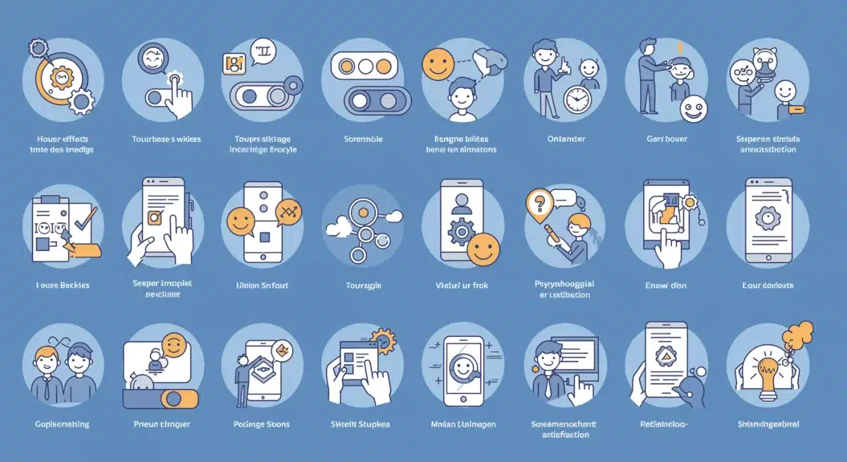 Infographie détaillée sur les types de micro-interactions et leur impact psychologique sur la satisfaction utilisateur.