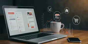 Interface e-commerce moderne affichant une réduction des abandons de panier grâce à une stratégie omnicanale.