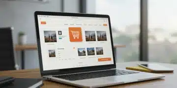 Interface moderne de page produit e-commerce sur ordinateur portable, optimisée pour l'UX et la conversion en France.