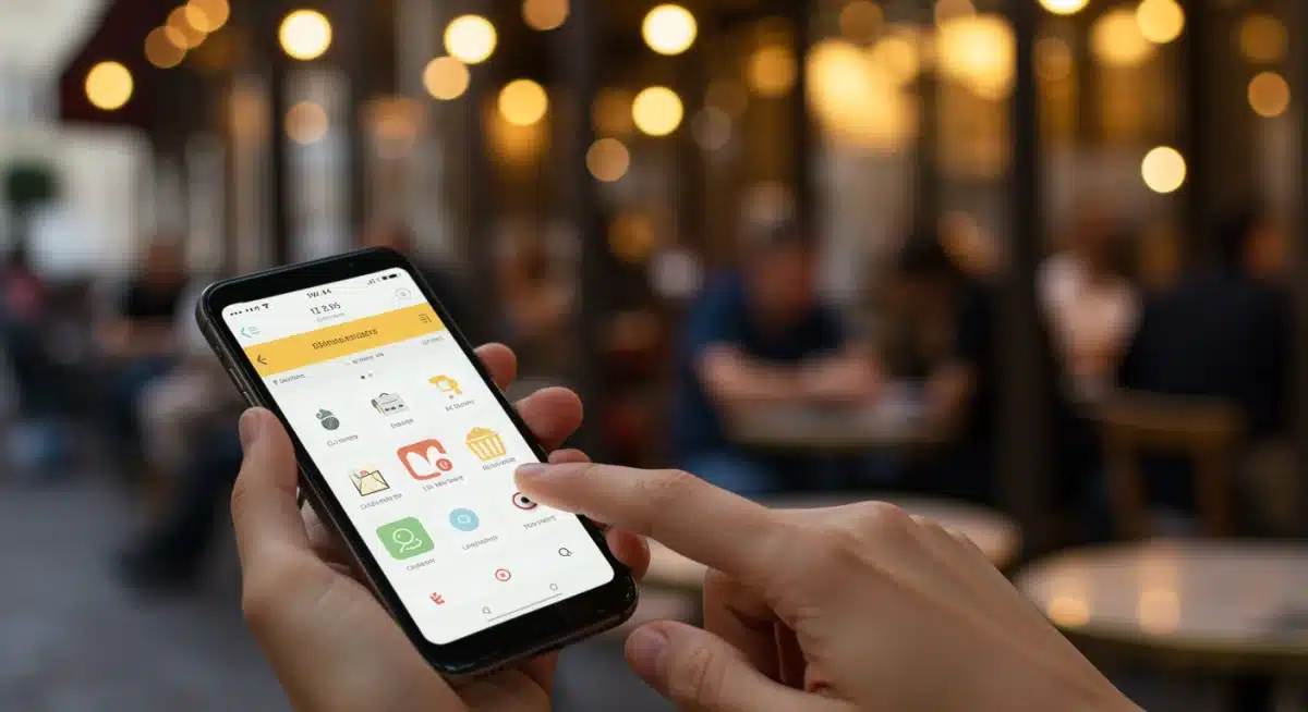 Interface utilisateur intuitive sur smartphone, améliorant l'expérience client