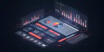 Interface numérique optimisée UX avec graphiques de croissance représentant l'augmentation des conversions