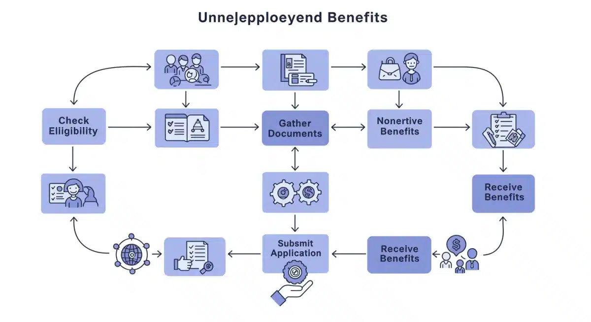 Organigramme du processus de demande d'allocations chômage