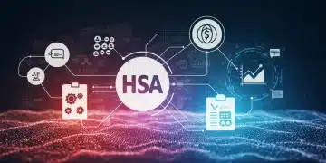 Paysage numérique dynamique illustrant l'impact des politiques de santé sur les comptes d'épargne santé (HSA) en 2025.