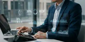 Professionnel français analysant un tableau de bord de métriques UX et de ROI en 2025