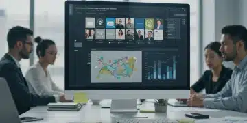 Tableau de bord intégré d'une solution de gestion omnicanale affichant divers canaux de communication et des analyses de données clients.
