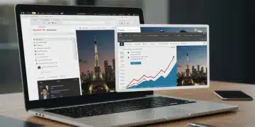 Illustration d'un test A/B UX montrant deux versions d'un site web et une augmentation des revenus, symbolisant l'optimisation pour les entreprises françaises.