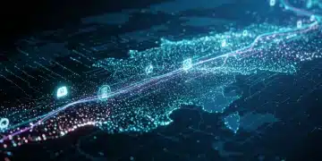 Paysage numérique futuriste représentant la surveillance des innovations concurrentielles en France en 2026.