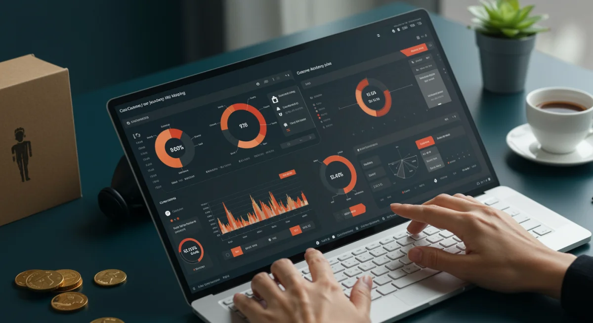 Tableau de bord d'analyse de parcours client et insights de personnalisation