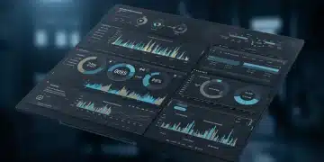 Tableau de bord futuriste d'analyse SEO pour le marché français en 2026, affichant les performances des concurrents et les opportunités de croissance.