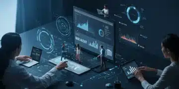 Illustration d'un tableau de bord de données UX futuriste pour un audit rapide en 2026, montrant l'optimisation du parcours client.