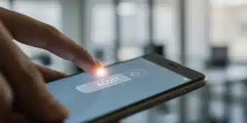 Interface utilisateur moderne avec micro-interaction animée sur un smartphone, France 2026.