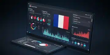 Tableau de bord futuriste d'analyse concurrentielle e-commerce en France 2026