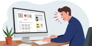 UX 2026: Évitez 3 Erreurs Coûteuses en E-commerce Français Utilisateur frustré face à un site e-commerce lent et complexe, symbolisant une mauvaise expérience utilisateur.