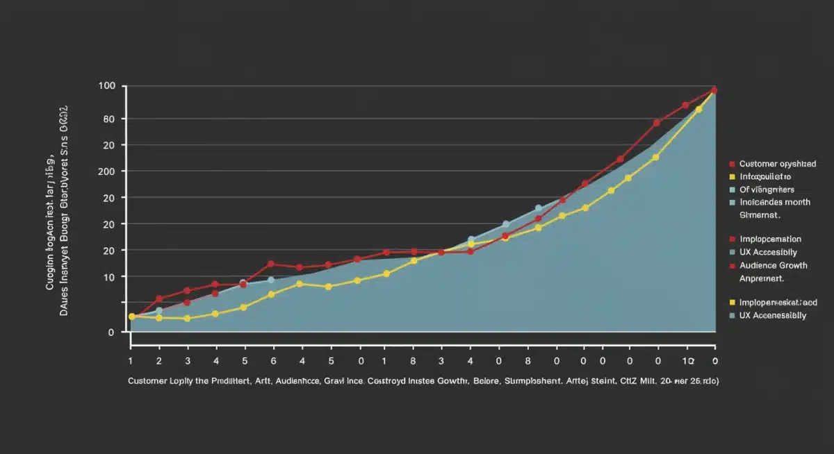 Graphique montrant l'augmentation de la fidélité client et de l'audience après l'implémentation de l'accessibilité UX