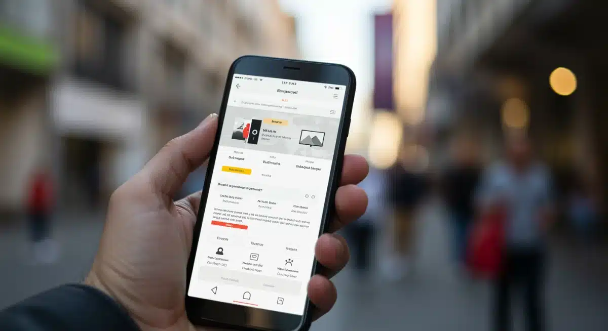 Écran de smartphone affichant une mauvaise expérience utilisateur mobile