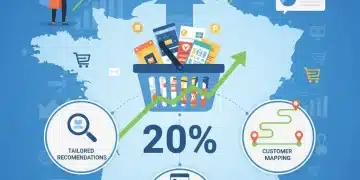 Infographie montrant une augmentation de 20% du panier moyen grâce à la personnalisation UX en France.