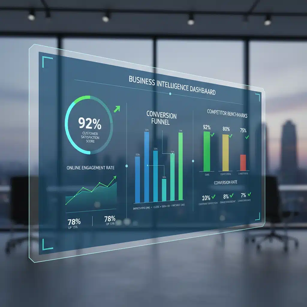 Tableau de bord des métriques de performance et satisfaction client