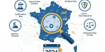 Infographie des 7 erreurs clés en analyse concurrentielle en France pour 2026