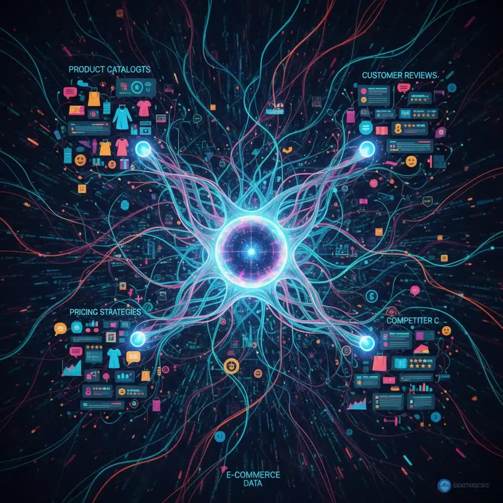 Réseau neuronal traitant des données e-commerce pour la veille concurrentielle